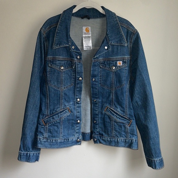 Carhartt Jackets & Blazers - Vintage Carhartt dark wash denim jacket